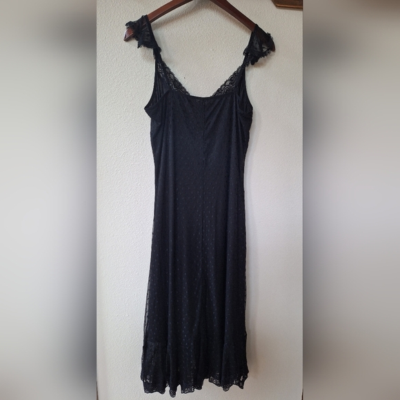 Vintage Y2K Betsey Johnson Black Lace Slip Dress. Womens size S/M - Picture 11 of 11
